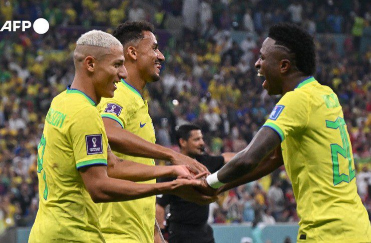 Richarlison & Vinicius Jr, Brasil vs Serbia, Piala Dunia 2022 - Nelson Almeida-AFP