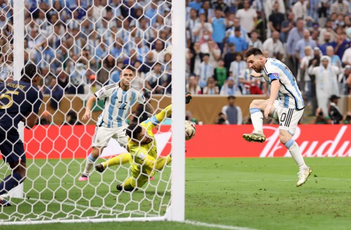 Argentina vs Prancis, Lionel Messi gol, Argentina juara Piala Dunia 2022 - FIFA