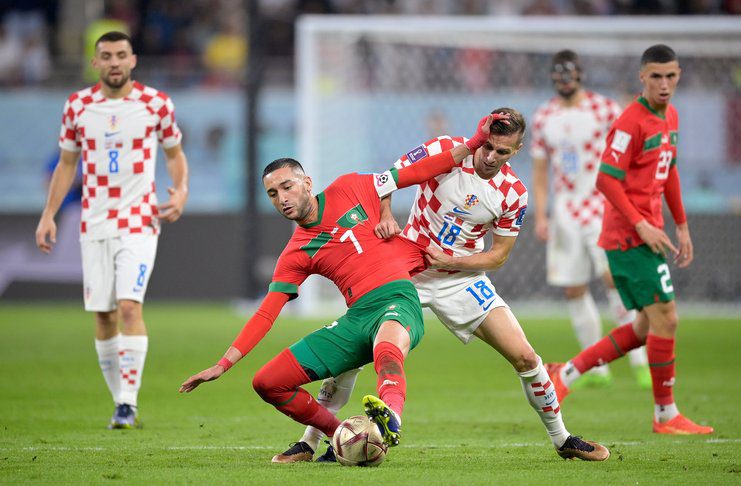 Kroasia vs Maroko, 3rd Piala Dunia 2022, Hakim ZIyech vs Mislav Orsic - FIFA