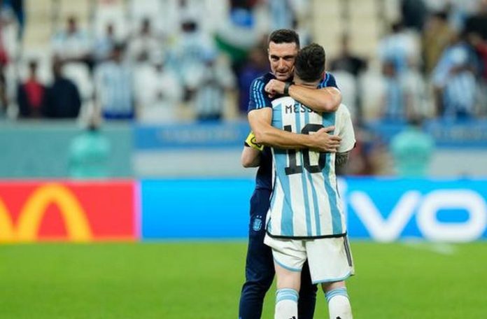 Lionel Scaloni, pelatih timnas Argentina, Lionel Messi - AFP