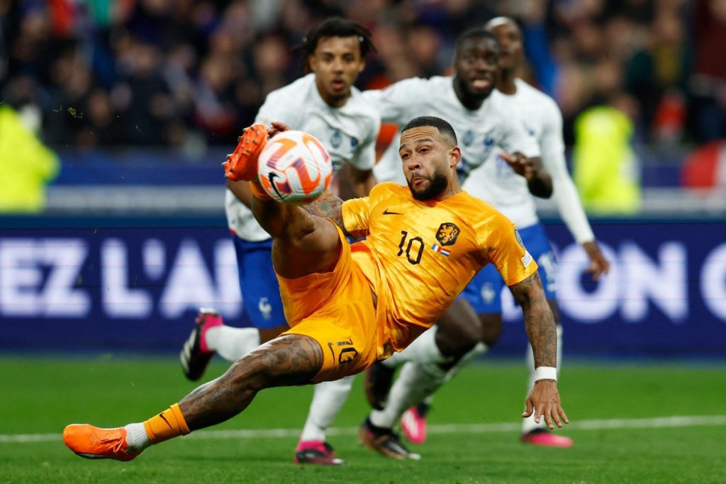 Depay, Prancis vs Belanda, Kualifikasi EURO 2024 - Reuters