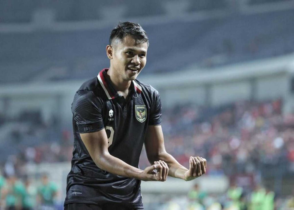 Dimas Drajad saat selebrasi gol bersama Timnas Indonesia - PSSI