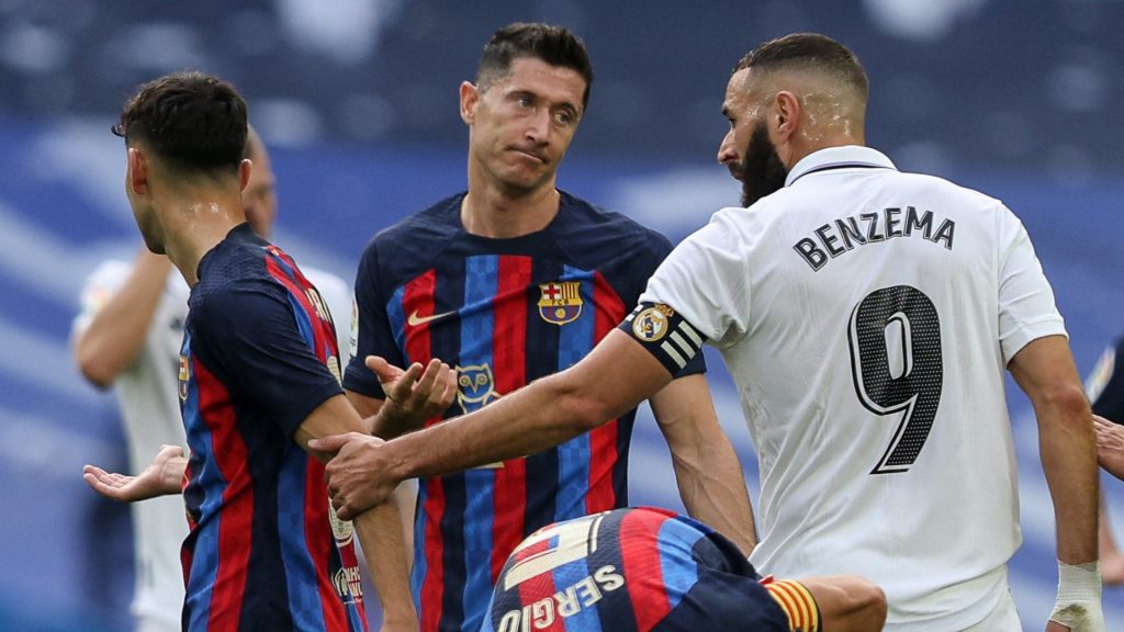 Barcelona vs Real Madrid, Lewandowski, Benzema - Goal