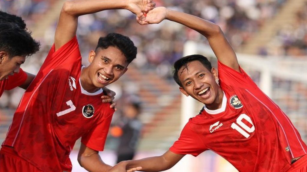 Selebrasi Marselino Ferdinan dan Beckham Putra, Timnas U-22 Indonesia - PSSI