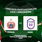 Prediksi Persija vs RANS Nusantara, Minggu 22 Oktober 2023