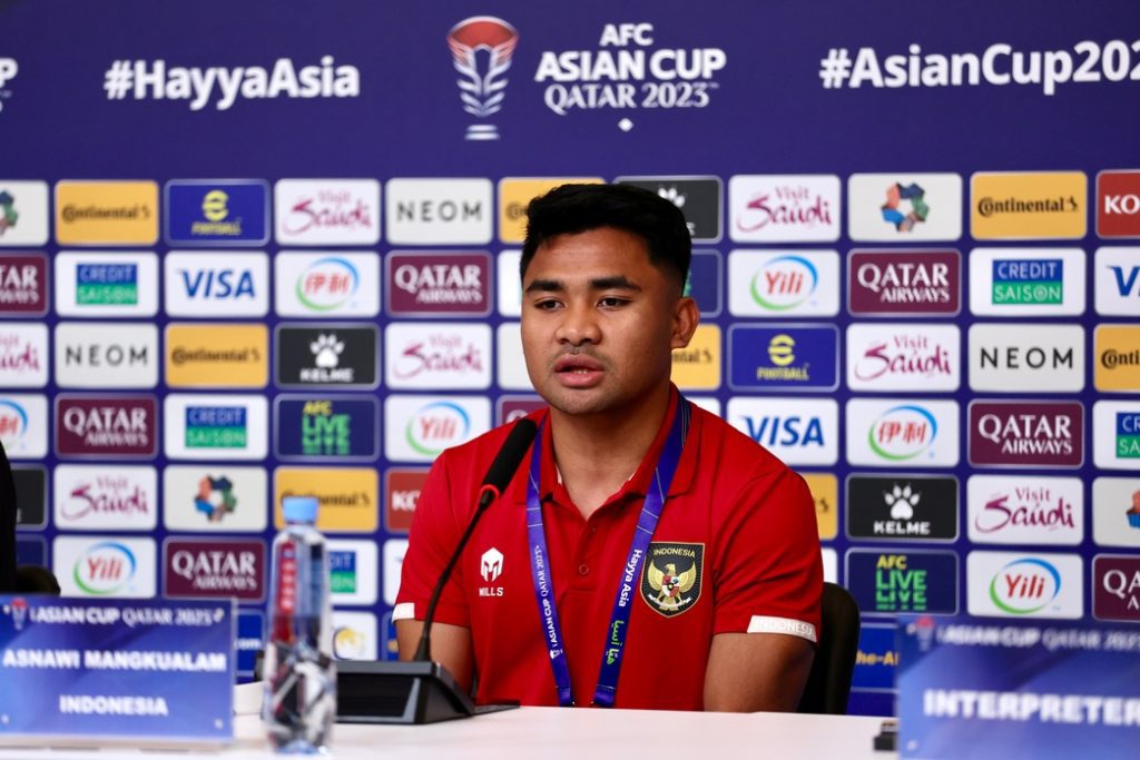 Asnawi Mangkualam prescon jelang timnas Indonesia vs irak Piala Asia 2023 - PSSI