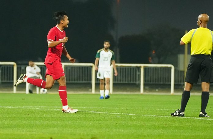 Komang Teguh Timnas U-23 Indonesia vs Timnas U-23 Arab Saudi - PSSI