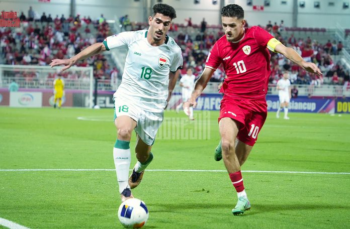 Justin Hubner, timnas U-23 Indonesia vs Irak Piala Asia U-23 2024 - PSSI